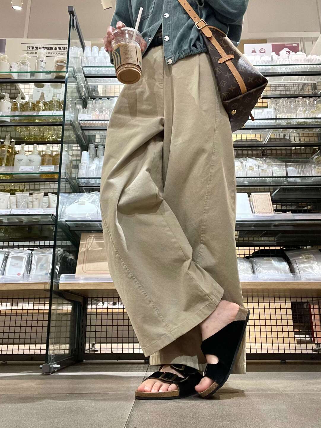 Women's Lazy Style Wide-Leg Pants High Waist Straight Casual Trousers - Image 4