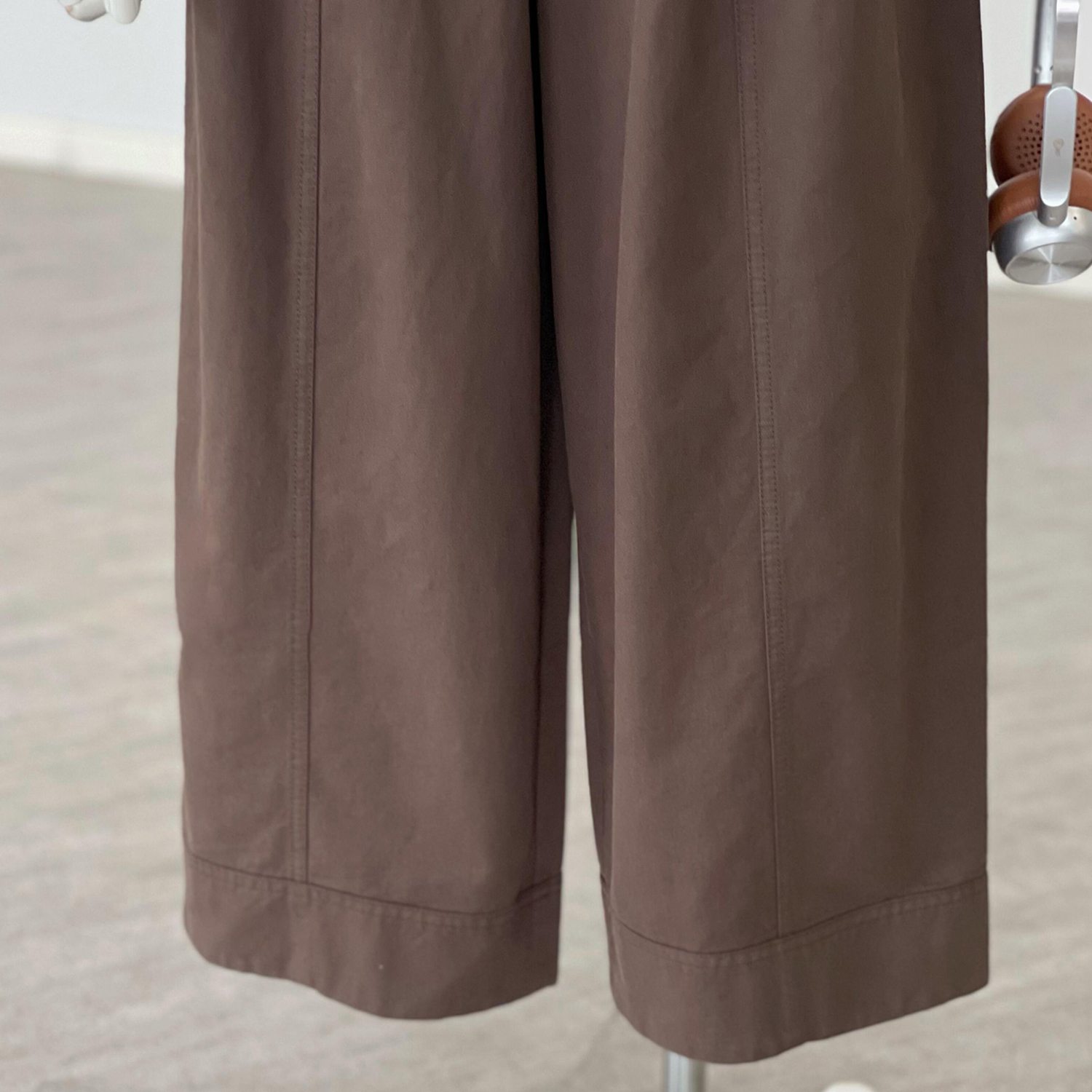 Korean Style Brown Wide-Leg Casual Pants for Women Loose Straight High Waist - Image 4