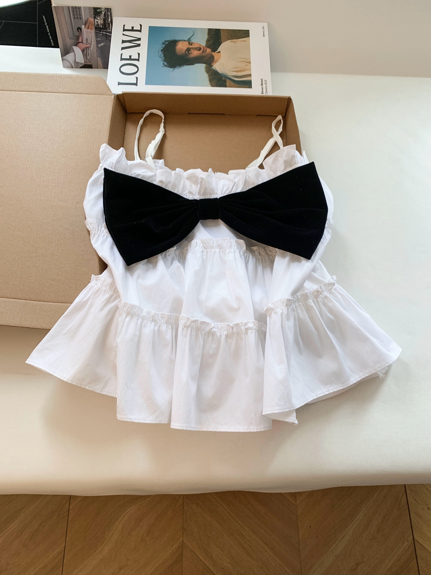 Women's Bow Ruffle Camisole Tank Top 2026 Summer French Style Sleeveless