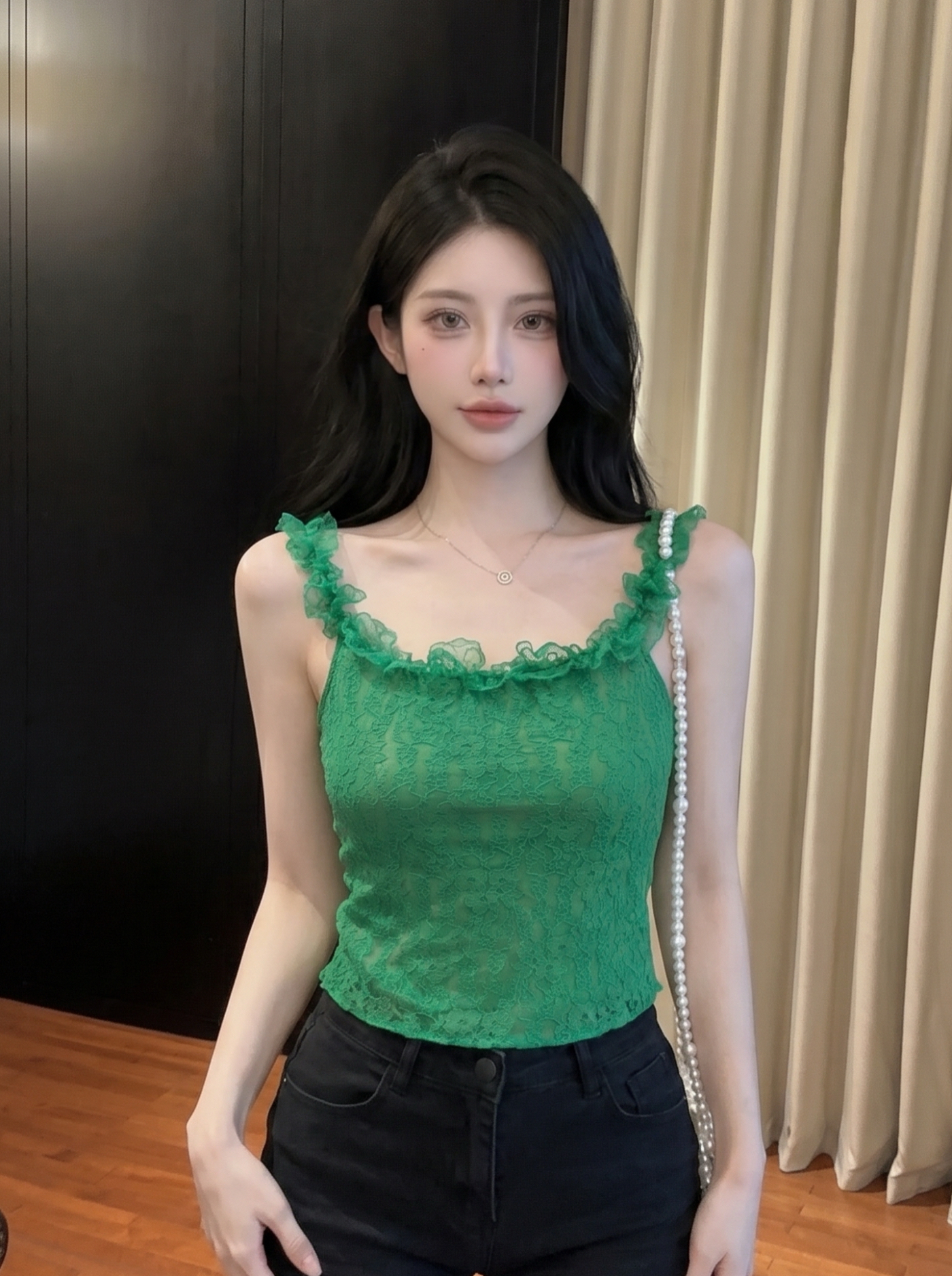 Lace Trim Camisole Top for Women Summer New Sleeveless Vest